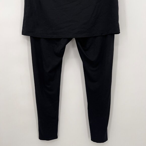PURE Essence Bamboo Skirted Leggings Black Size Large - Picture 6 of 10